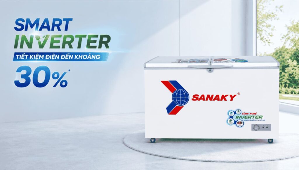 Công nghệ Smart Inverter tủ đông Sanaky VH-4099A3 tiết kiệm điện 30%