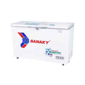 Mặt bên góc 45 độ của tủ đông Sanaky Inverter 305 Lít VH-4099A3
